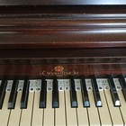 Wurlitzer Upright Piano 88 Keys Walnut Finish Brown Wood Upright Type