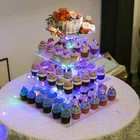 4 Tier Acrylic Cupcake Tower Stand Clear Square Dessert Treat Display And Set