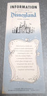 Disneyland Information For Your Visit Brochure Rare 1955 With Org  Envelope    