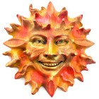 Antique-style Handmade Sun Face  A Signed Ornamental Original By Claybraven