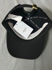Celine Triomphe Embroidered Black Cotton Baseball Cap Unisex Adjustabl
