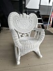 Wicker Rocking Chair Rocker White Heart Shape Fancy Victorian-style Child Kid