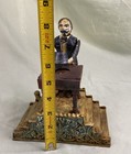 Cast Iron  magician Bank  Mechanical Bank Antique  Hat Trick Coin Bank