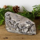 New Primitive Santa Sleigh Mold Resin Gray Vtg Look Resin 5 hx7 5 w Non Working