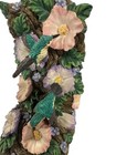 Vtg Gardening Heavy Pair Bookends With Flowers And Hummingbirds  