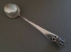 Antique Remember You Are Mortal My King Silver Spoon With Memento Mori 2 Skulls