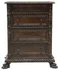Antique Commode  Italian Renaissance Revival  Figural  Carved Walnut  1800 s 