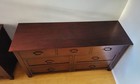 Pottery Barn Stratton Extra Wide Dresser Mahogany 7 Drawers - 66  