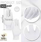 300 Pairs White Cotton Gloves Bulk Pack Moisturizing Overnight Dry Hand Eczem   