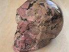 3  Natural Rhodochrosite Carved Crystal Skull Realistic Healing Skeleton  355