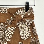 Vtg 90s Breeches Womens Skirt 2 Brown Floral Mandala Mini Faux Wrap Boho Tribal