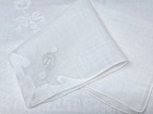 Lovely Vintage Monogrammed Letter D Embroidered Corner Hankie Free Ship