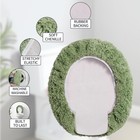 Luxury Soft Microfiber Toilet Lid Cover Machine Washable Solid Toilet Seat Cover