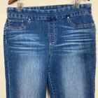 Chico   s Pull-on Straight Jeans Women   s Size 16 Classic Stretch Denim Medium Wash