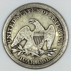 1854-o Arrows Seated Liberty Quarter 25c Us 90  Silver Coin Xf au Z419