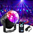 2 Pack Party Magic Disco Ball Light Led Rgb Rotating Club Dj Stage Lights remote