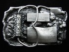 Rg07136  nos  Vintage 1984   american Historical   Commemorative Belt Buckle