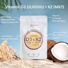 Micro Ingredients Vitamin D3 10 000 Iu   K2 Mk-7 200 Mcg  300 Softgels With