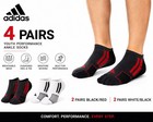Adidas Climacool Performance Low Cut Socks 4 Pairs Men s Large Cushioned New