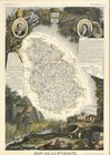 1852 Antique Levasseur Map - Hand Colored - Haute Marne  France Champagne Region