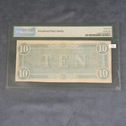 1864  10 Confederate States Of America Ten-dollar Note T-68 Pmg 45 Epq