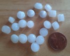 Vintage Glass Buttons White Milk Glass Round  Shank Patterned 21-50 Pcs
