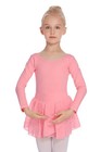 Kids Girls Classic Long Sleeve Leotard Dance Ballet Dress  6 Years  Dark Pink 