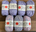 Lot  7 Karaoke Soy Silk Wool Swtc Putple Gradient Stripes Knit Crochet Yarn Nwt