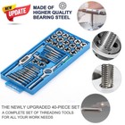 40pcs Tap And Die Set Metric M3-m12 Thread Renewing Tools Cutting Threads Handle