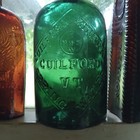Deep Teal Green Guilford Mineral Spring Water Guilford vt 1870s Quart Bottle