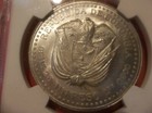 Colombia 1956 Peso Silver Crown  Ngc  Ms 66