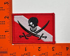 Scuba Diving Pirate Flag Patch Iron On Sew On Diver Down Jolly Roger Skull Badge