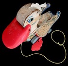Rare  Htf Fisher Price Pull Toy Big Bill Pelican 1962 Vintage Old School Antique