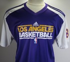 Adidas Los Angeles Lakers Basketball Gallego  83 Purple Jersey T-shirt Men s Xl