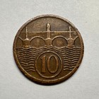 1928 Czechoslovakia 10 Haleru - Beautiful Coin -  b-029
