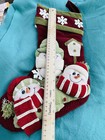 2 Crazy Mountain Santa Claus   Snowmen Corduroy  Felt Christmas    stocking