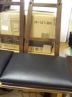 Lot Of 2 Phi Villa Pu Leather 24  Counter Height Bar Stools With Wood Legs 