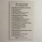 The Mysteries Of The Rosary  large Print  - Laminated Holy Card