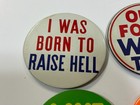 Lot Of 7 Vtg Button Japan Novelty Gag Gift Pin Back Funny Love Wild Time Fat Lip