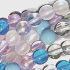 Jablonex Round Druk 8mm Glass Bead Mix-  Serenity Mix  50 Beads 
