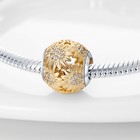 Kunsir 925 Sterling Silver Gold Sunflower Charm For Bracelet Bead Charm Diy Gift