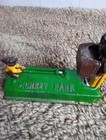 Vintage Cast Iron Mechanical Monkey Coin Bank Collectible 7   8  Working 