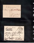 Lot Of 8 1800s European Stampless Folded Letter Covers