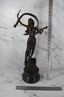 Bronze Violin Viola Player Statue Figurine Music Gifts Orchestra Sculpture Art