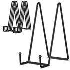 8  Black Metal Display Stands - 5 Pack Plate Holders For Photos  Art  Books   De