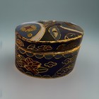 Vintage Hand Crafted Solid Cloisonn   Snuff Pill Trinket Box Case