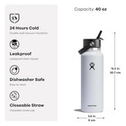 Hydro Flask Wide Mouth Vacuum Insulated Stainless 40 Oz - Zinnia