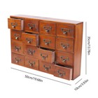 16 Drawers Vintage Tabletop Library Card Catalog Cabinet Apothecary Storage Box