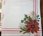 Two 2 Individual Christmas Poinsettias Paper Napkins Decoupage Crafts