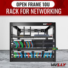 10u Network Rack Wall Mountable Heavy Duty 4 Post Design Holds All Your Networki